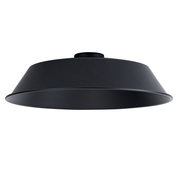 Abode Round Angled 350mm Metal Lampshade in Black