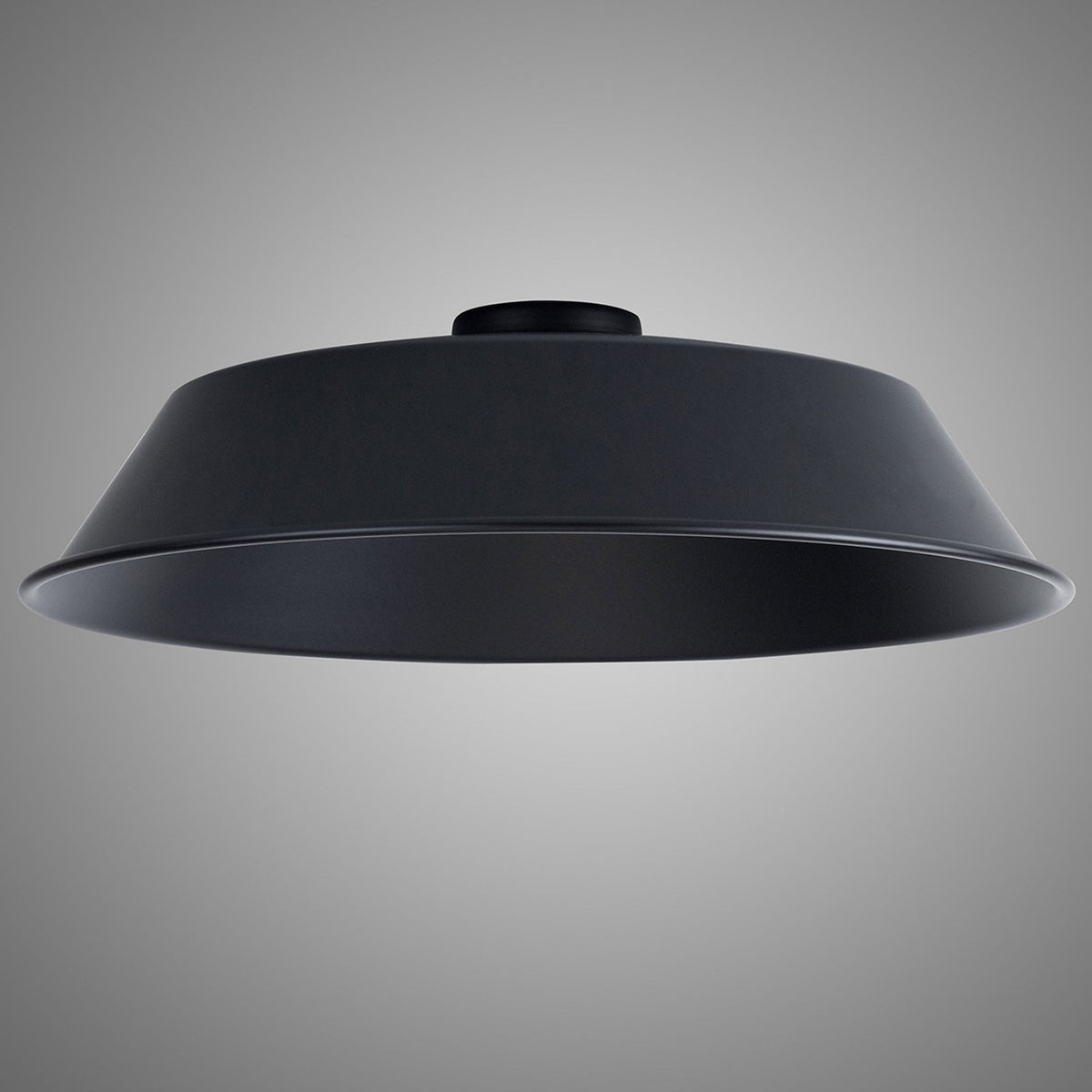 Abode Round Angled 350mm Metal Lampshade in Black