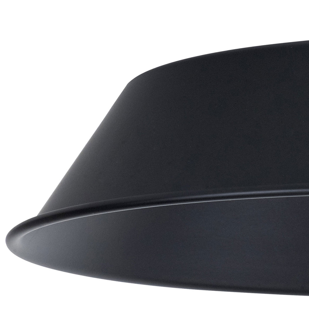 Abode Round Angled 350mm Metal Lampshade in Black
