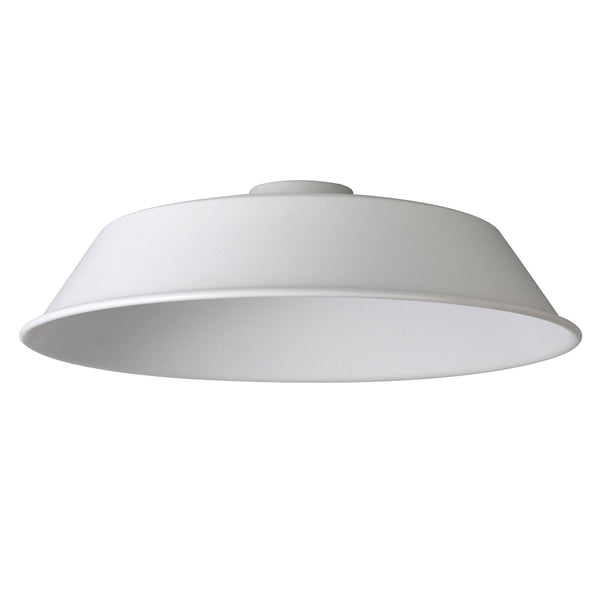 Abode Round Angled 350mm Metal Lampshade in White