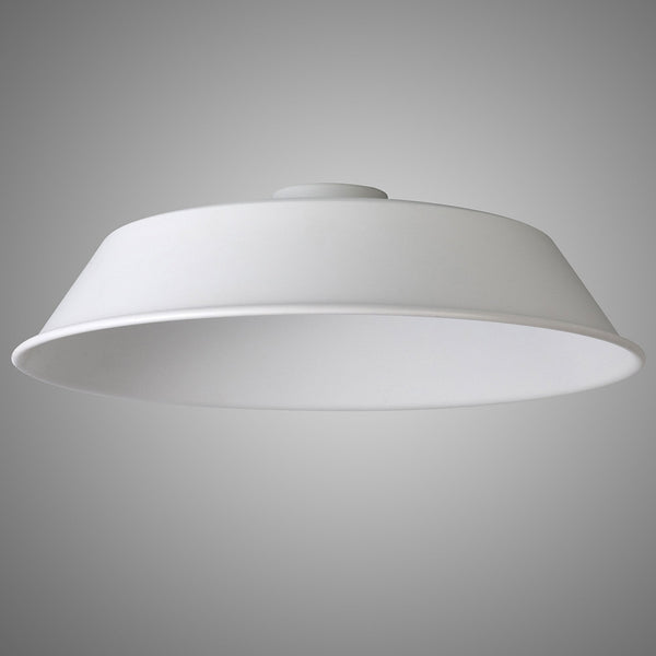 Abode Round Angled 350mm Metal Lampshade in White