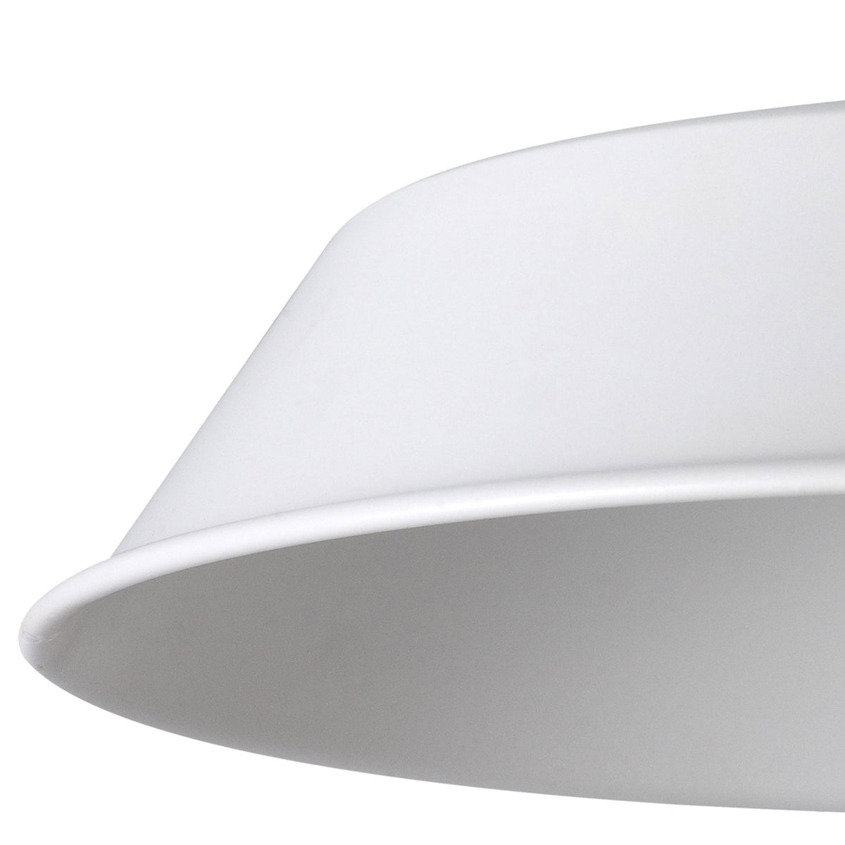 Abode Round Angled 350mm Metal Lampshade in White