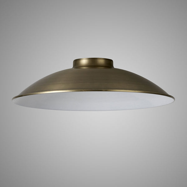 Abode Small Curved 250mm Metal Lampshade in Brushed Bronze