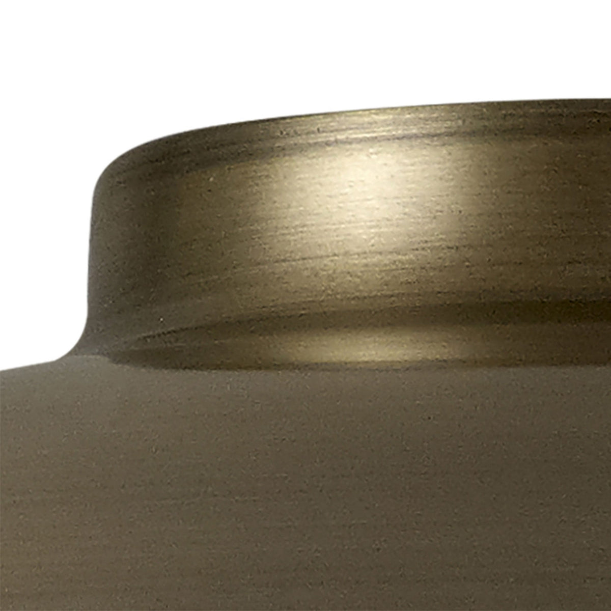 Abode Small Curved 250mm Metal Lampshade in Brushed Bronze