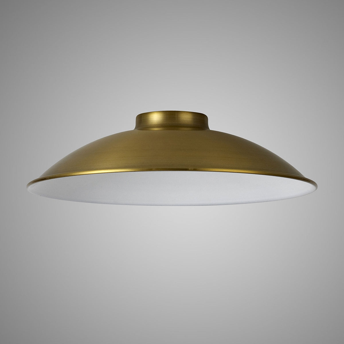 Abode Small Curved 250mm Metal Lampshade in Brushed Brown Bronze