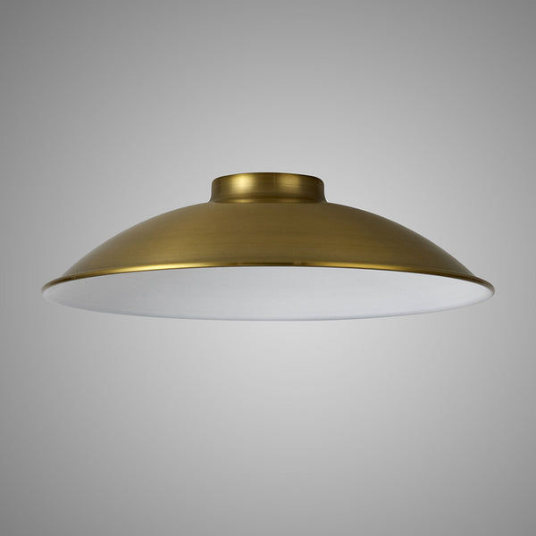 Abode Small Curved 250mm Metal Lampshade in Brushed Brown Bronze