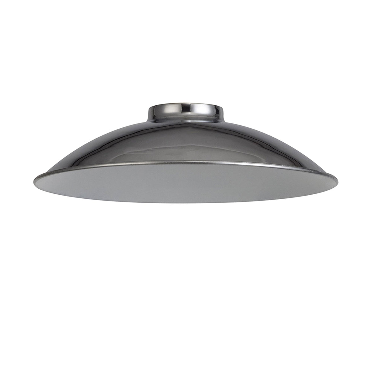 Abode Small Curved 250mm Metal Lampshade in Chrome