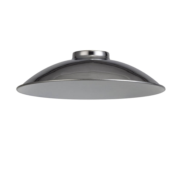 Abode Small Curved 250mm Metal Lampshade in Chrome