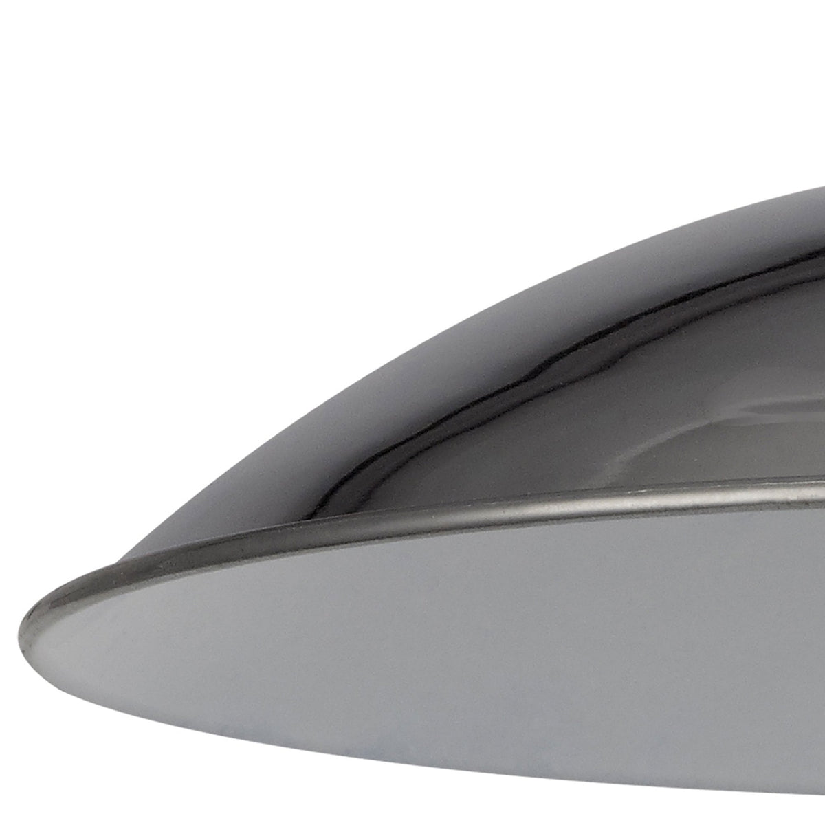 Abode Small Curved 250mm Metal Lampshade in Chrome