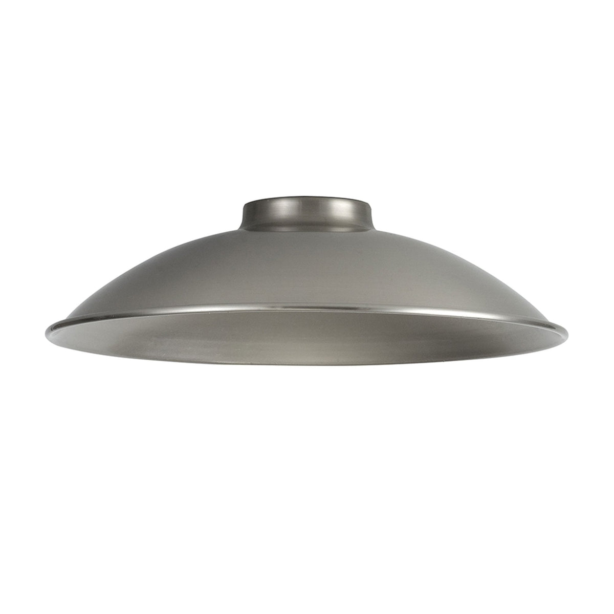 Abode Small Curved 250mm Metal Lampshade in Brushed Nickel