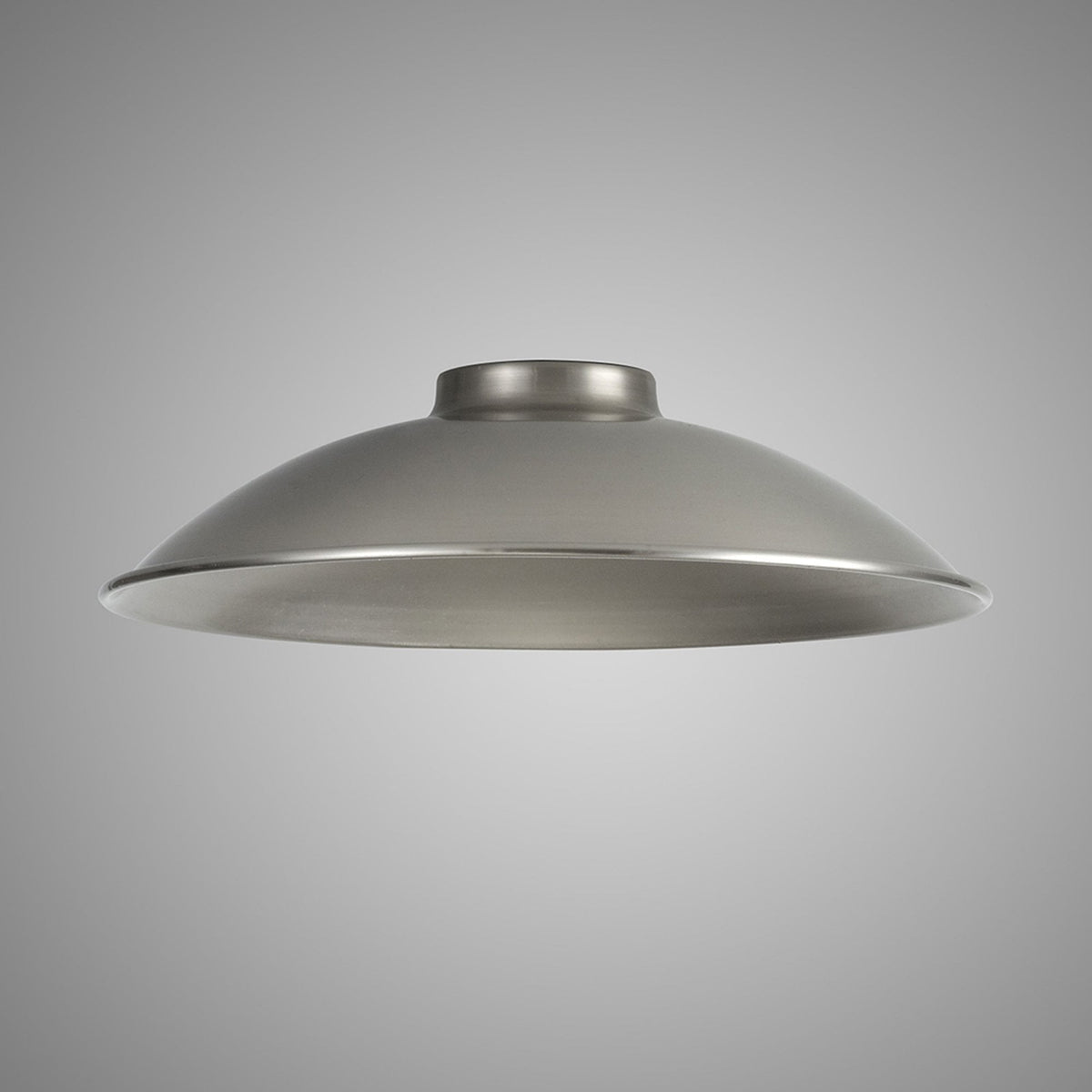 Abode Small Curved 250mm Metal Lampshade in Brushed Nickel