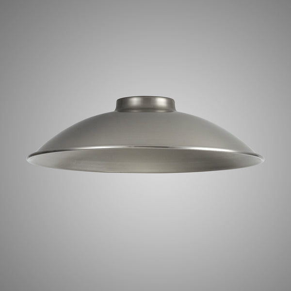 Abode Small Curved 250mm Metal Lampshade in Brushed Nickel