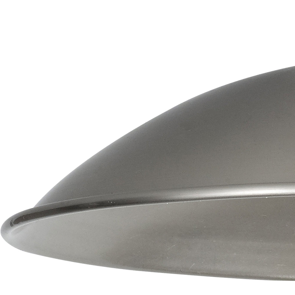 Abode Small Curved 250mm Metal Lampshade in Brushed Nickel