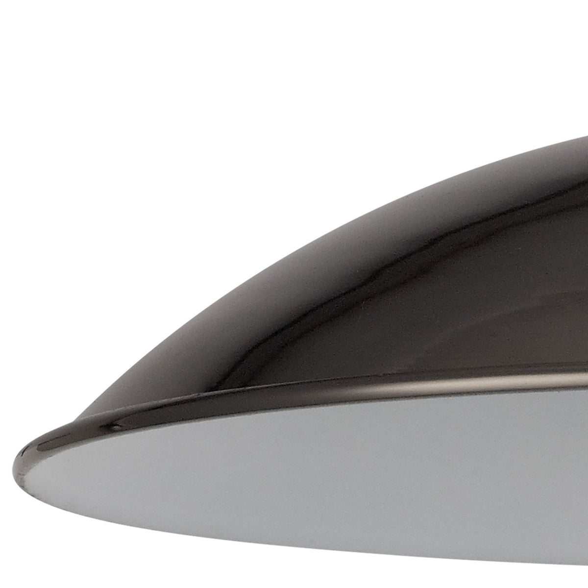 Abode Small Curved 250mm Metal Lampshade in Black Chrome