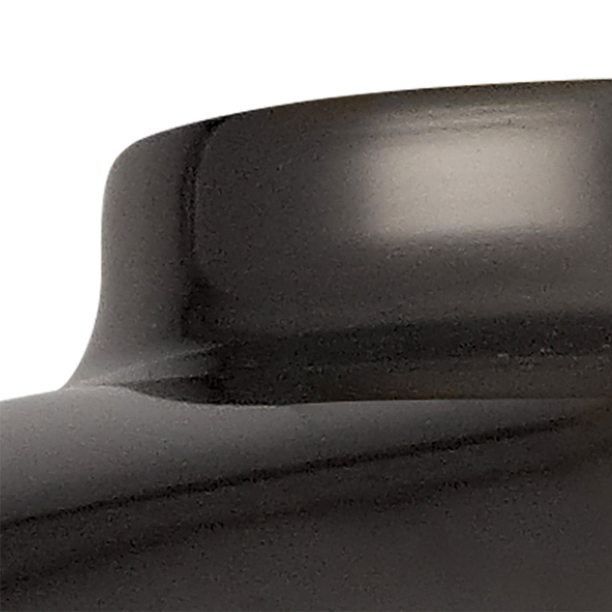 Abode Small Curved 250mm Metal Lampshade in Black Chrome