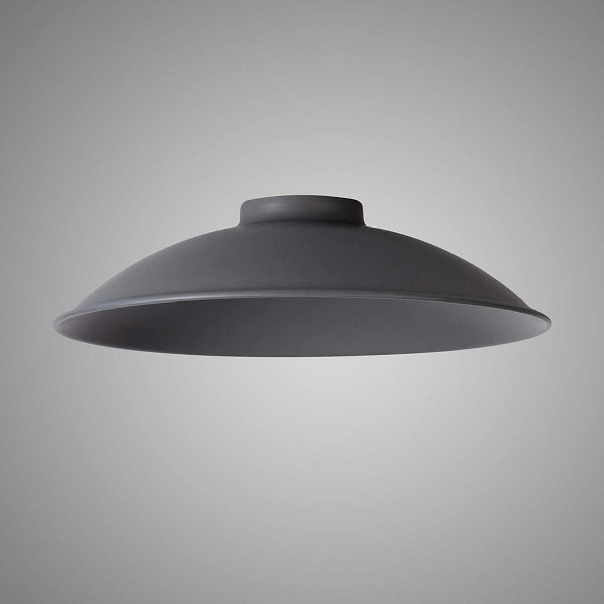 Abode Small Curved 250mm Metal Lampshade in Grey