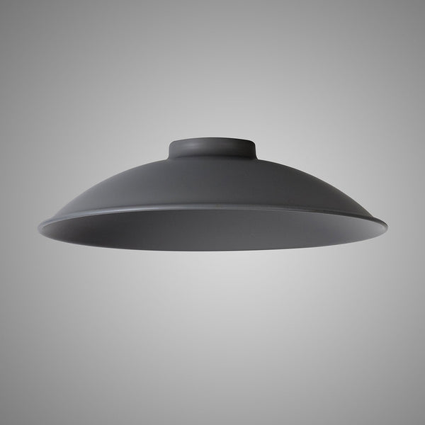 Abode Small Curved 250mm Metal Lampshade in Grey