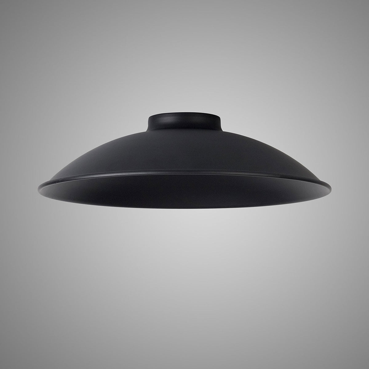 Abode Small Curved 250mm Metal Lampshade in Black