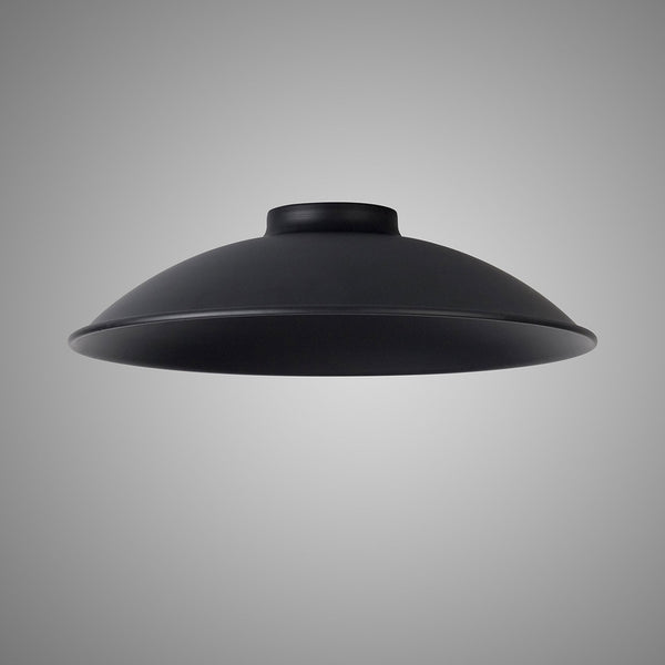 Abode Small Curved 250mm Metal Lampshade in Black