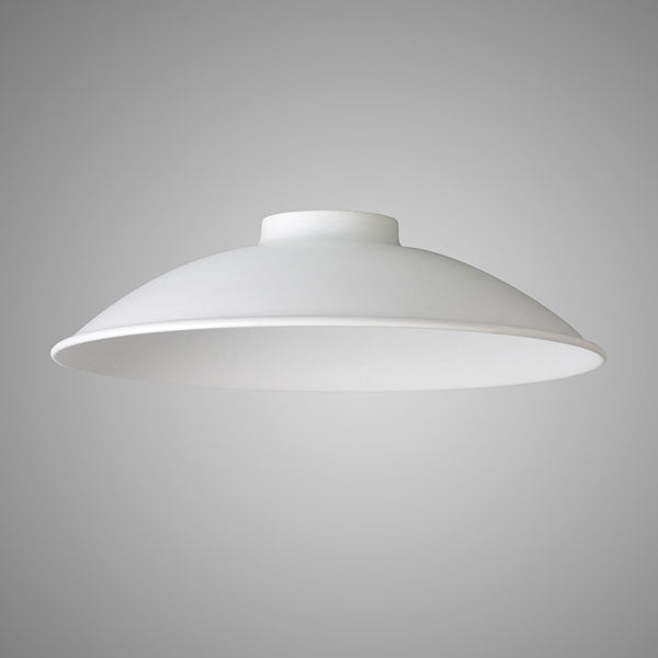 Abode Small Curved 250mm Metal Lampshade in White