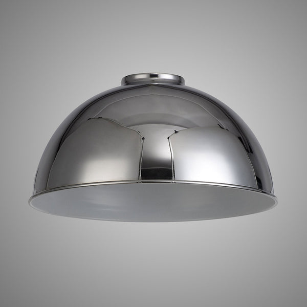 Abode Dome 250mm Metal Lampshade in Chrome