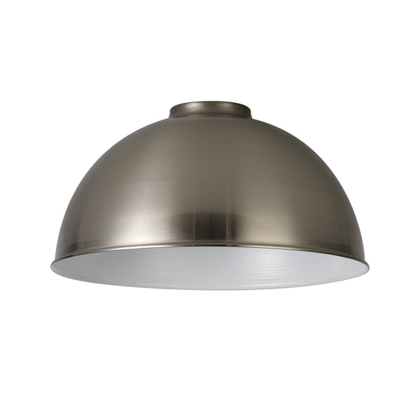 Abode Dome 250mm Metal Lampshade in Brushed Nickel