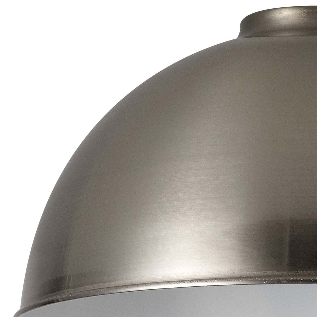 Abode Dome 250mm Metal Lampshade in Brushed Nickel
