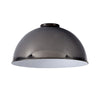 Abode Dome 250mm Metal Lampshade in Black Chrome