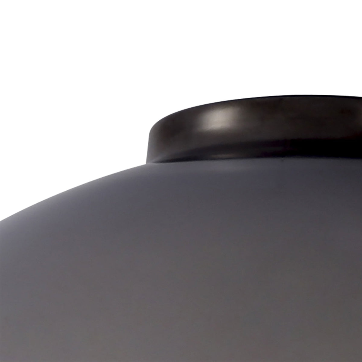 Abode Dome 250mm Metal Lampshade in Black Chrome