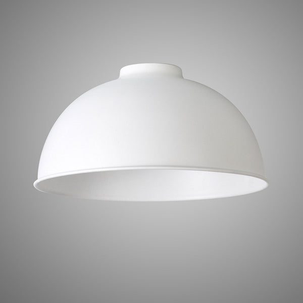 Abode Dome 250mm Metal Lampshade in White