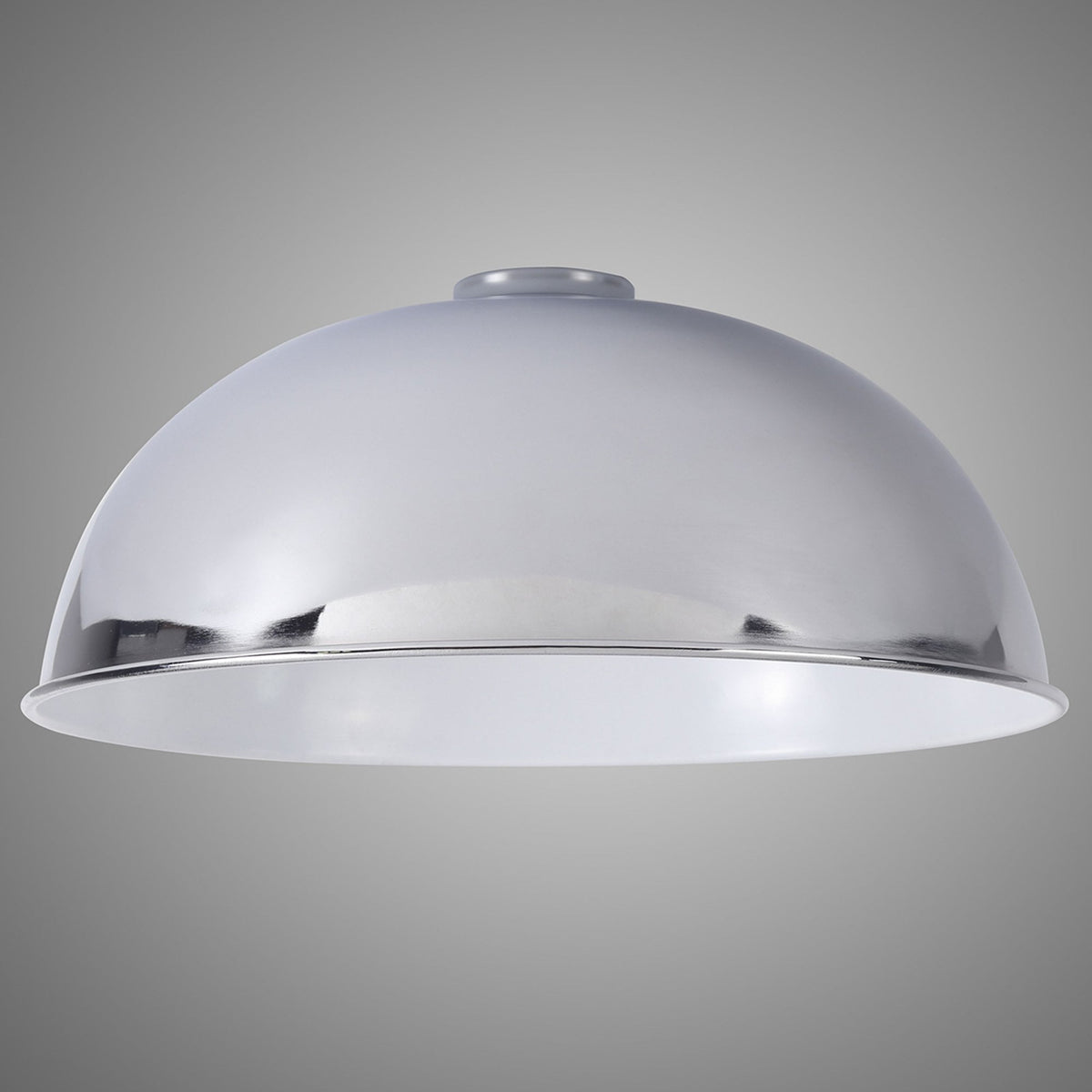 Abode Dome 350mm Metal Lampshade in Chrome