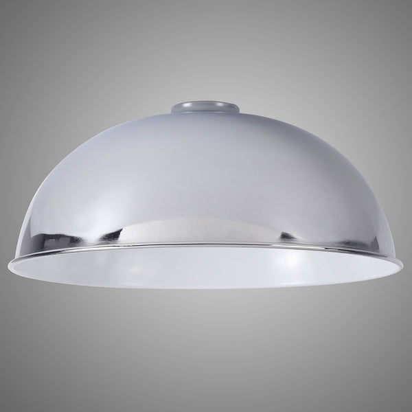 Abode Dome 350mm Metal Lampshade in Chrome