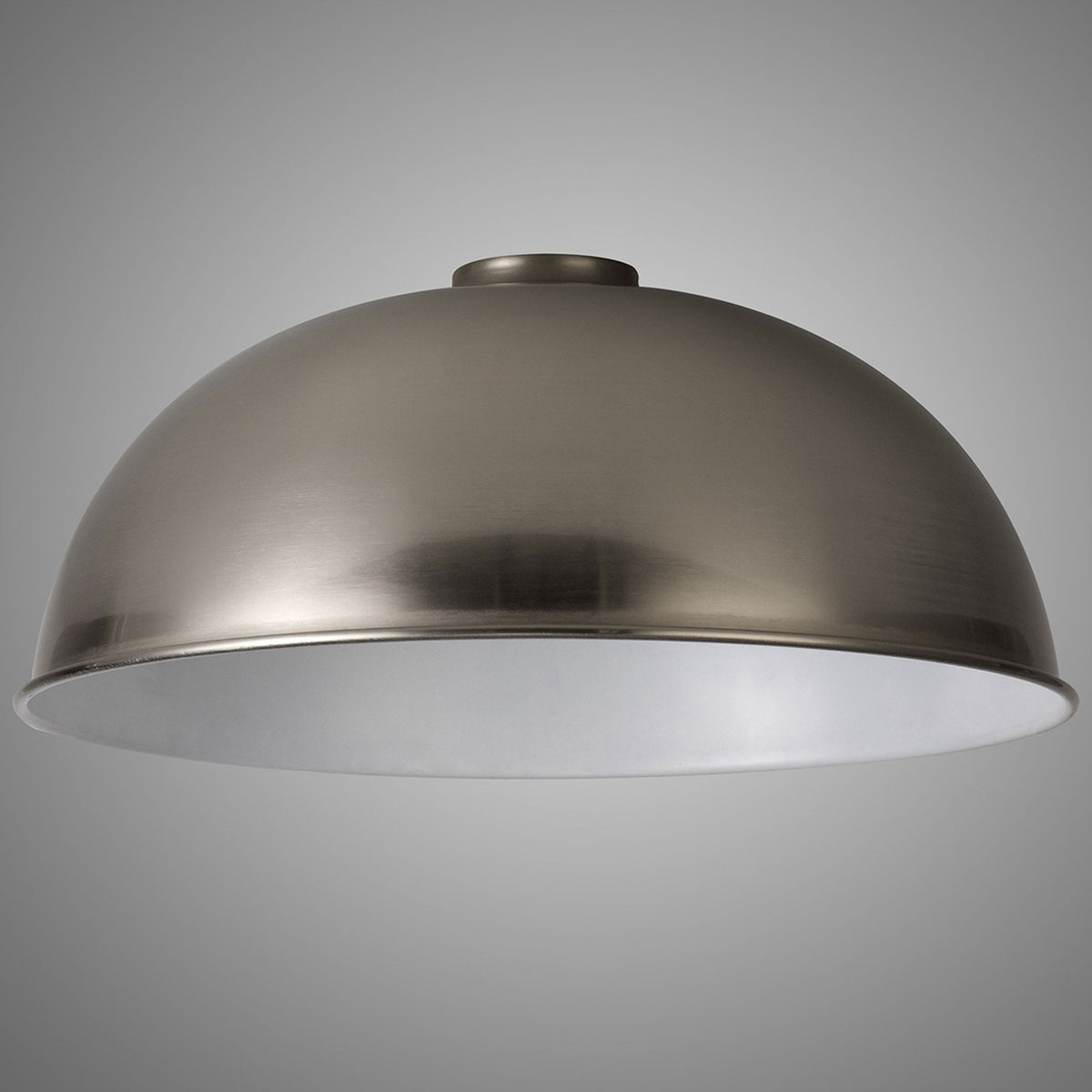 Abode Dome 350mm Metal Lampshade in Brushed Nickel