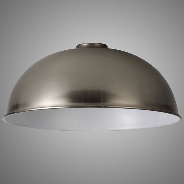 Abode Dome 350mm Metal Lampshade in Brushed Nickel