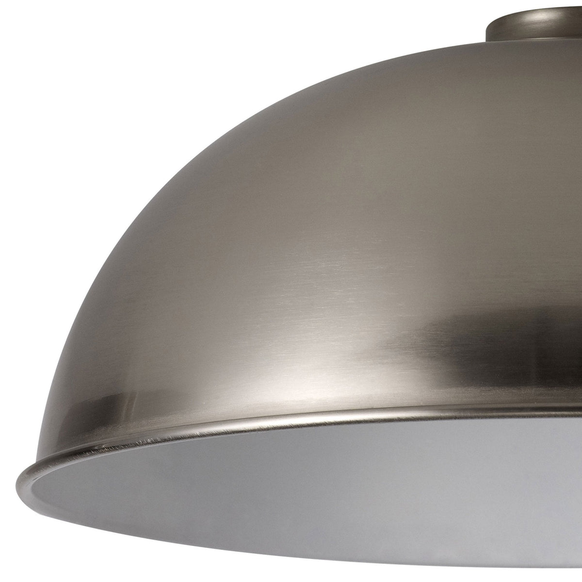 Abode Dome 350mm Metal Lampshade in Brushed Nickel