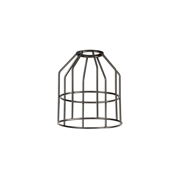 Abode Cylinder 140mm Wire Cage Shade in Black Chrome