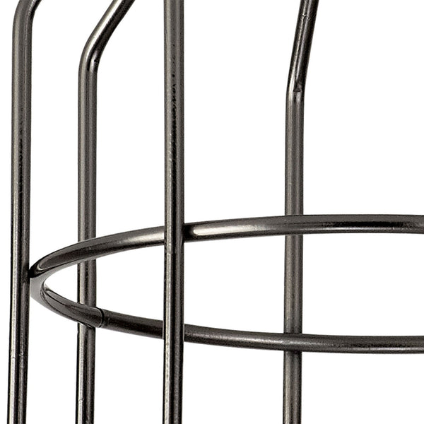 Abode Cylinder 140mm Wire Cage Shade in Black Chrome