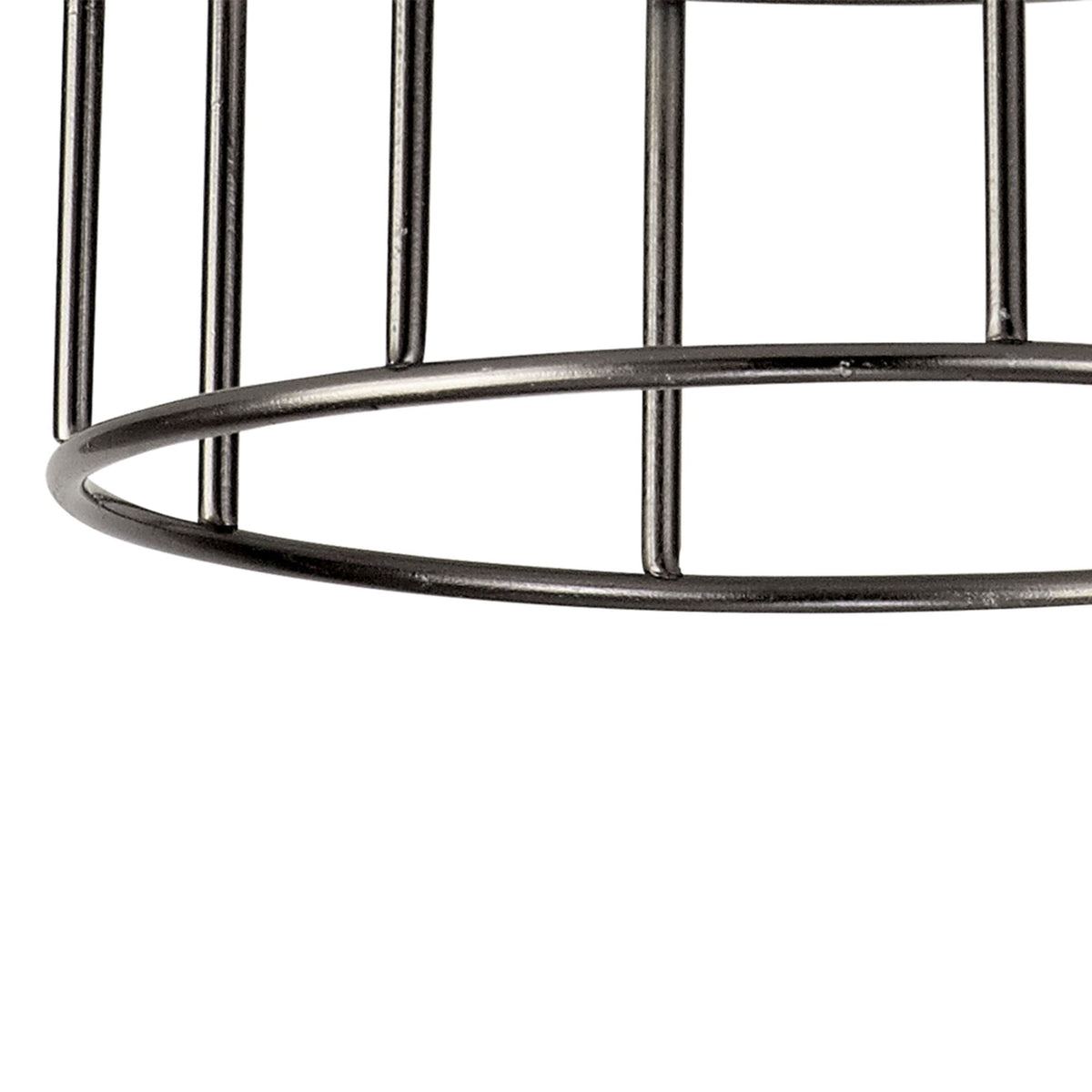 Abode Cylinder 140mm Wire Cage Shade in Black Chrome