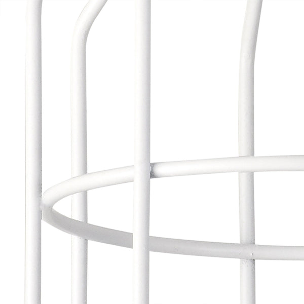 Abode Cylinder 140mm Wire Cage Shade in White