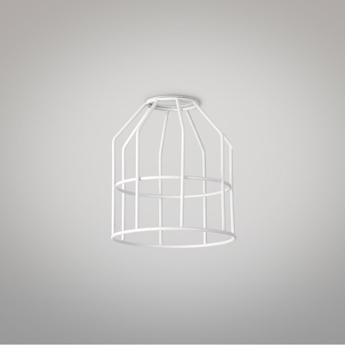 Abode Cylinder 140mm Wire Cage Shade in White