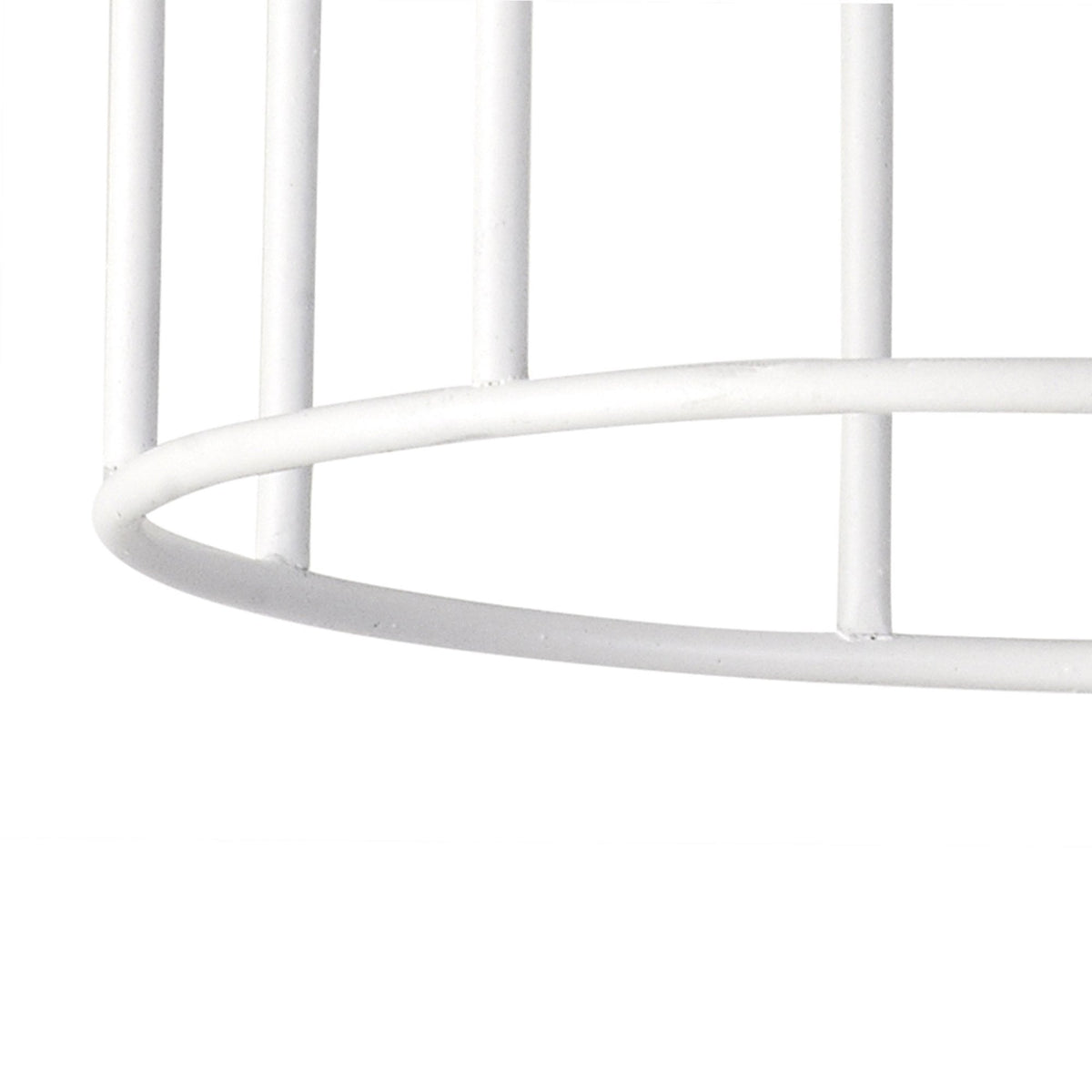 Abode Cylinder 140mm Wire Cage Shade in White