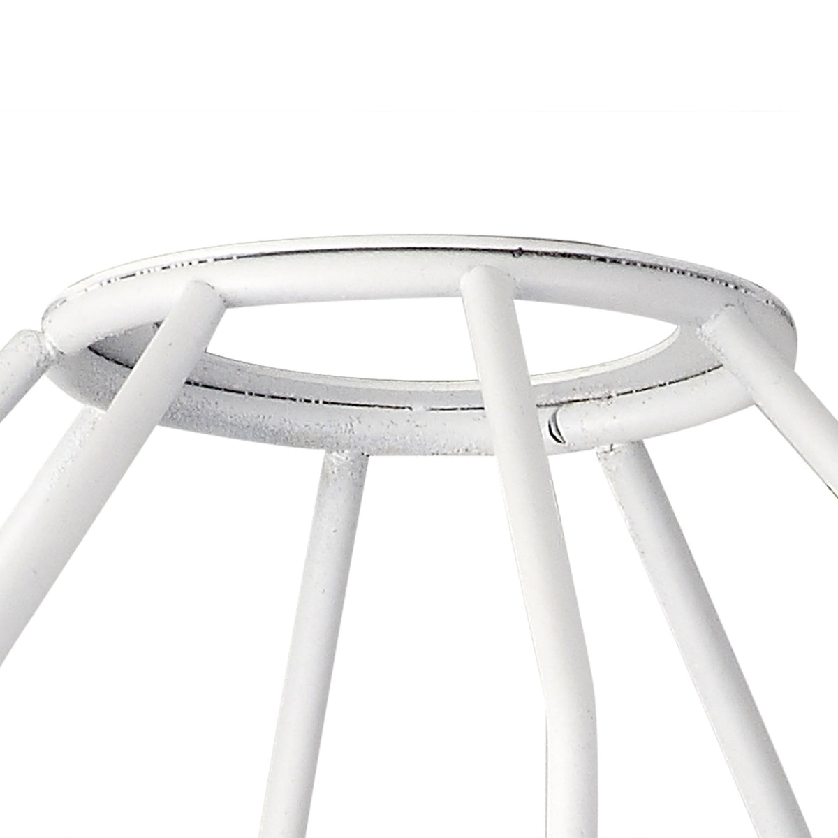 Abode Cylinder 140mm Wire Cage Shade in White