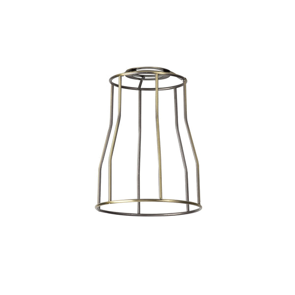Abode Tall Round 140mm Wire Cage Shade in Brushed Bronze
