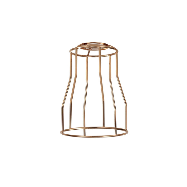 Abode Tall Round 140mm Wire Cage Shade in Copper