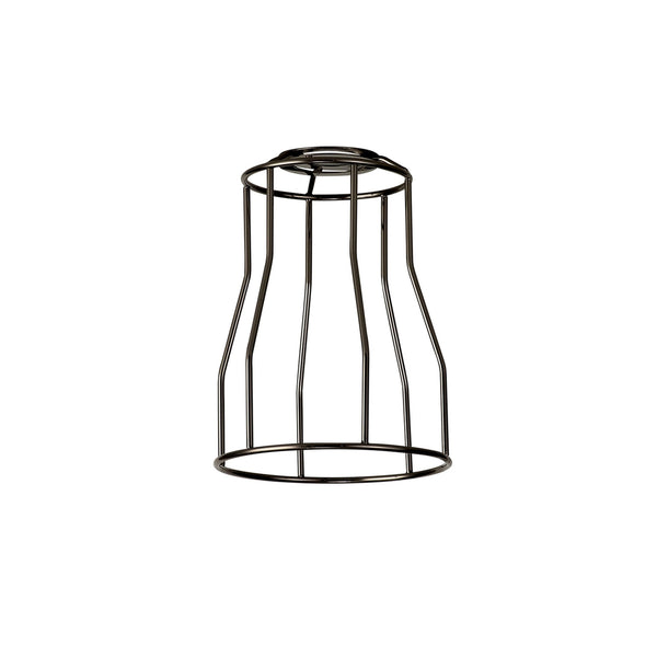 Abode Tall Round 140mm Wire Cage Shade in Black Chrome