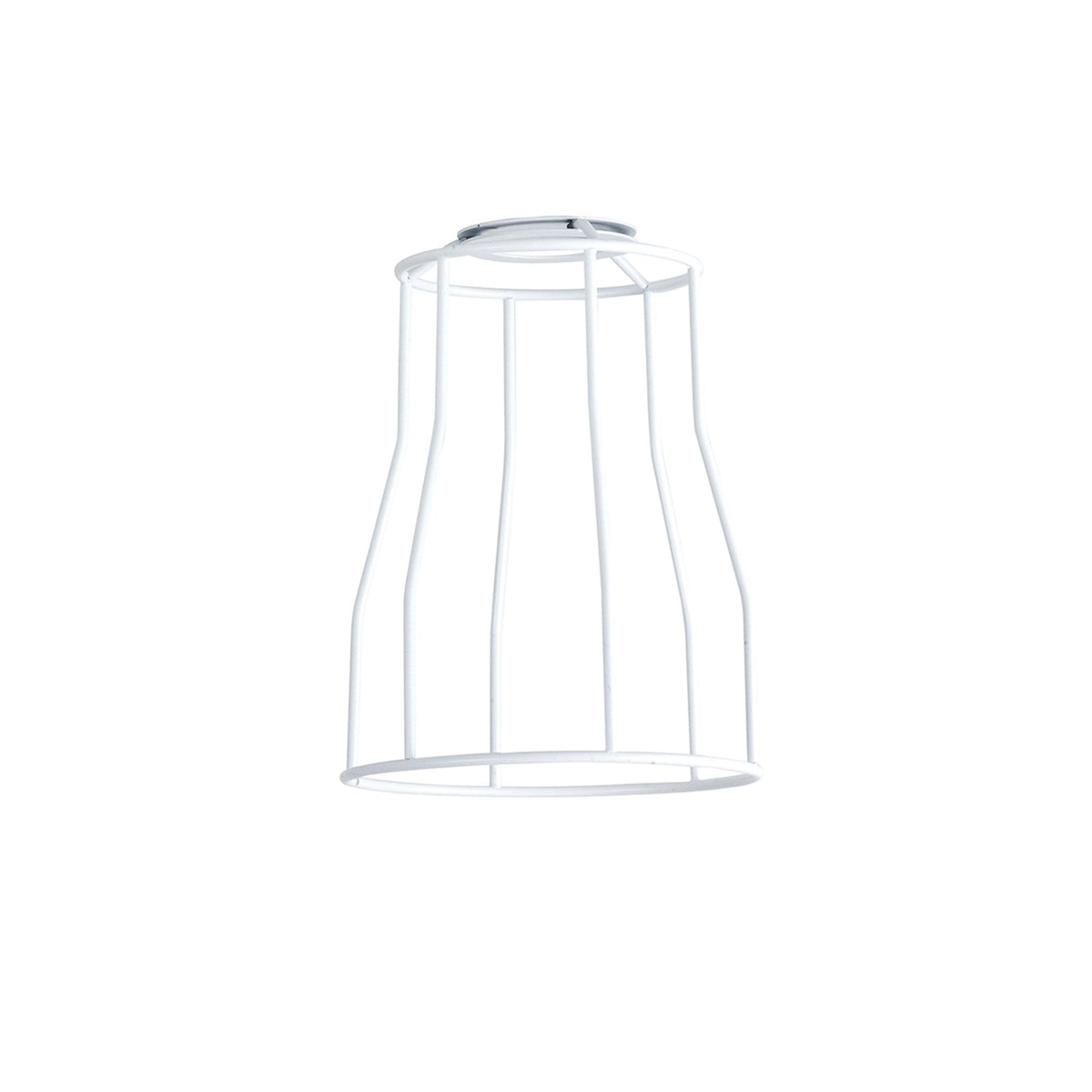 Abode Tall Round 140mm Wire Cage Shade in White