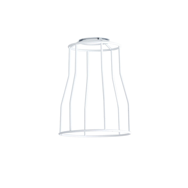 Abode Tall Round 140mm Wire Cage Shade in White