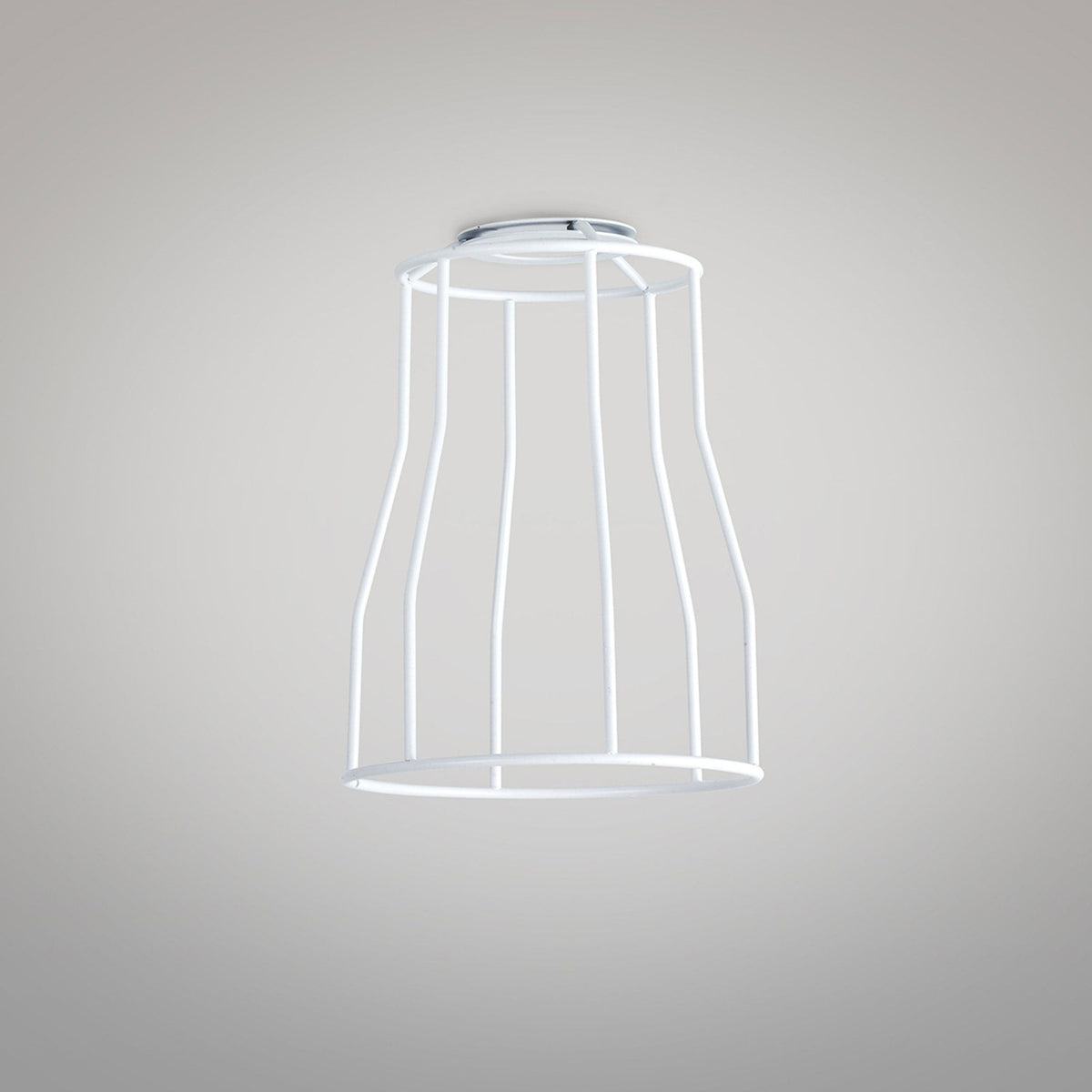 Abode Tall Round 140mm Wire Cage Shade in White