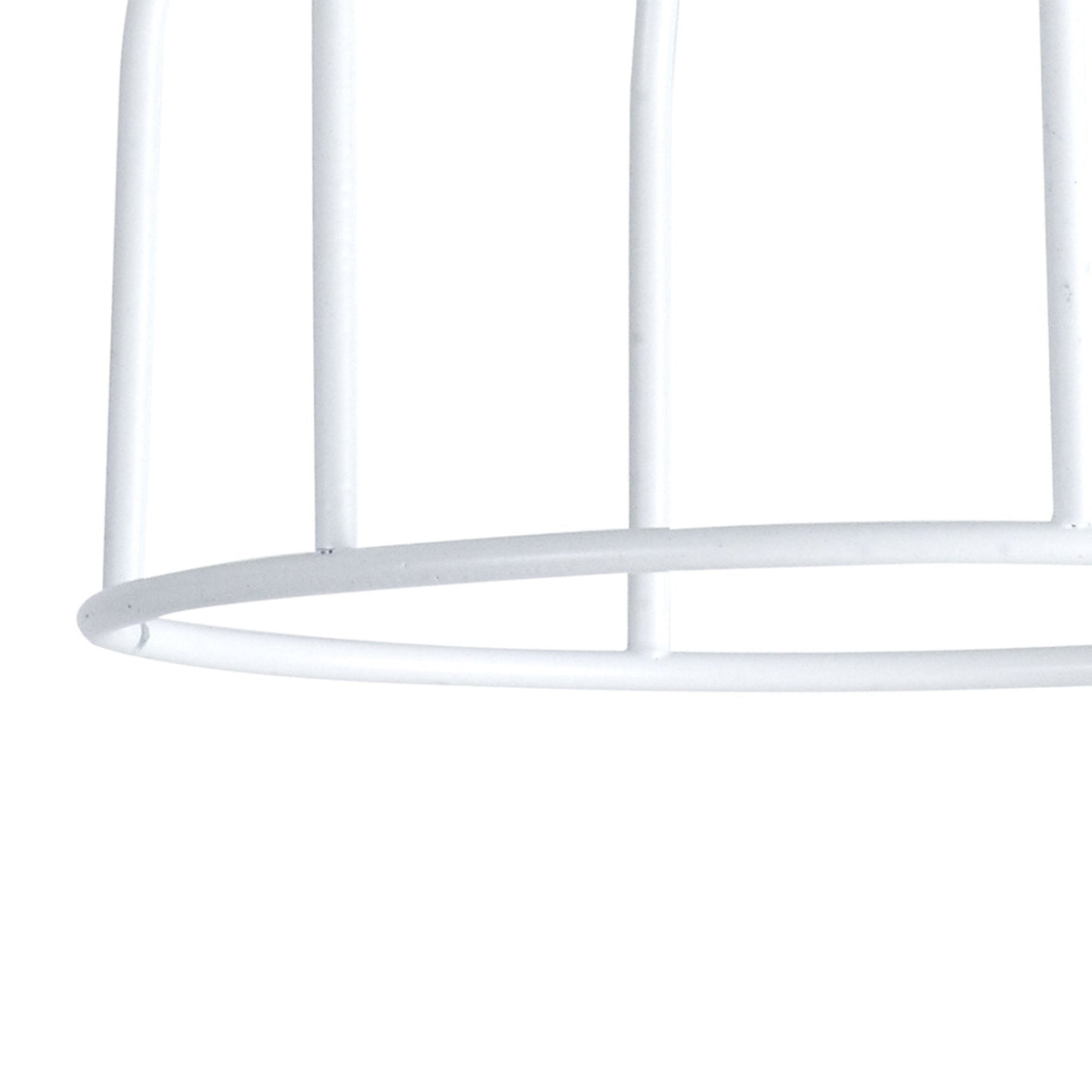 Abode Tall Round 140mm Wire Cage Shade in White