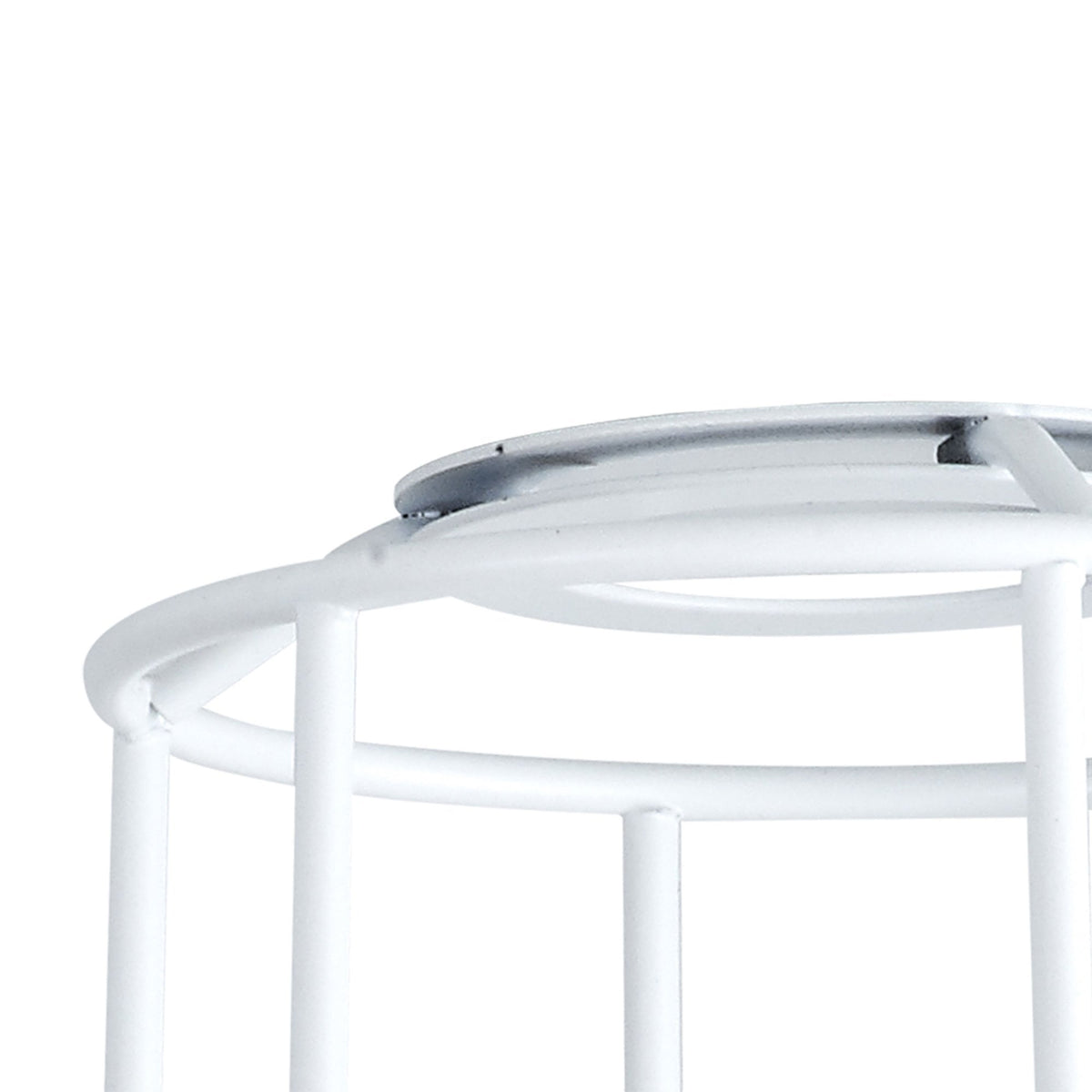 Abode Tall Round 140mm Wire Cage Shade in White